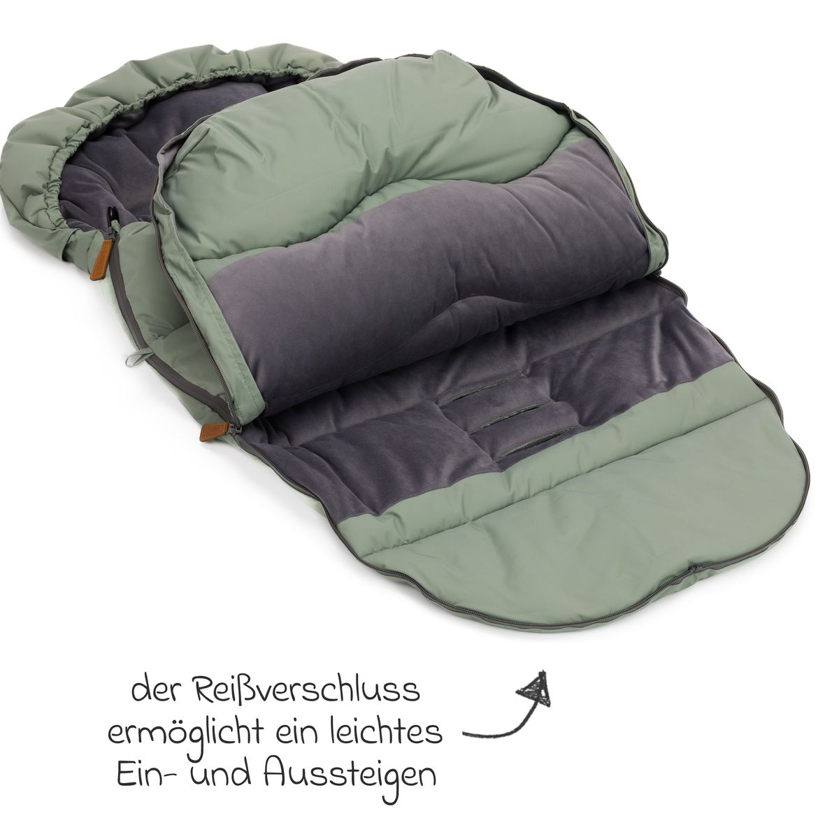 Vognpose Ogre i fleece i salvie farge Fillikid