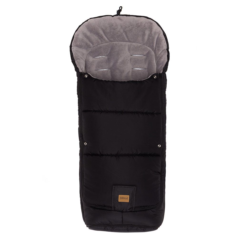 Vognpose Peak i coralfleece med avtakbar front, taupe detalj av stoff