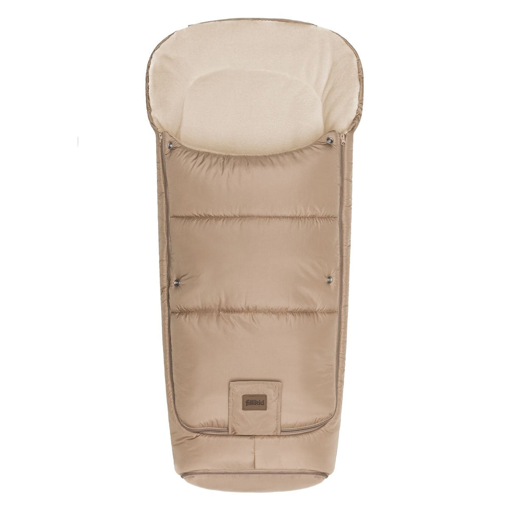 Vognpose Peak i coralfleece med avtakbar front, taupe forfra