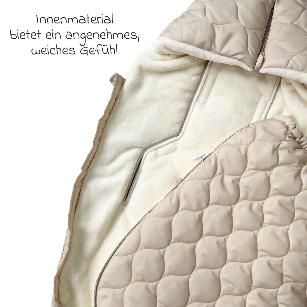Bakside av vognpose Recy XL i 100 % resirkulert polyester sandkrem