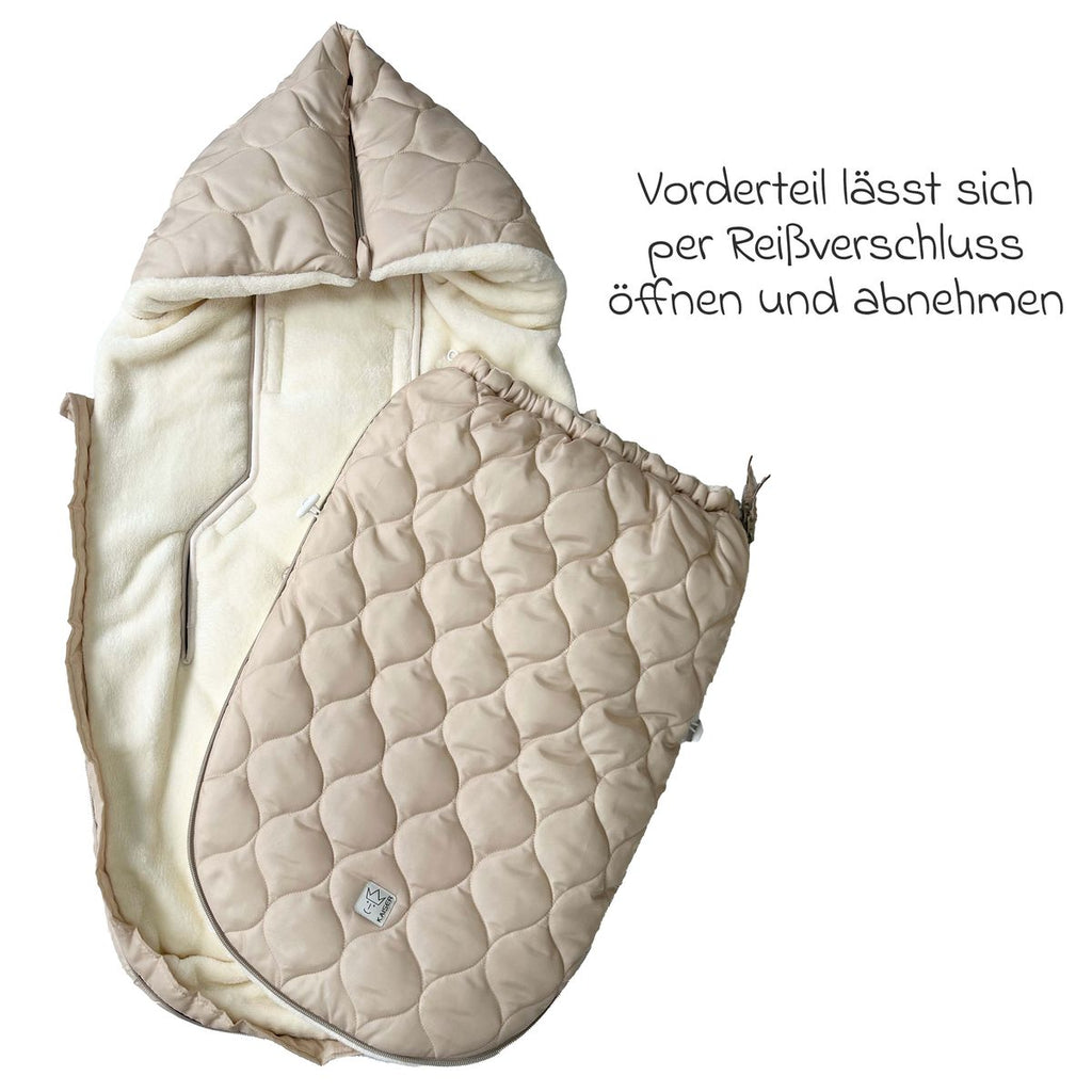 Sikkerhetsgurtskilt på Vognpose Recy XL i 100 % resirkulert polyester sandkrem