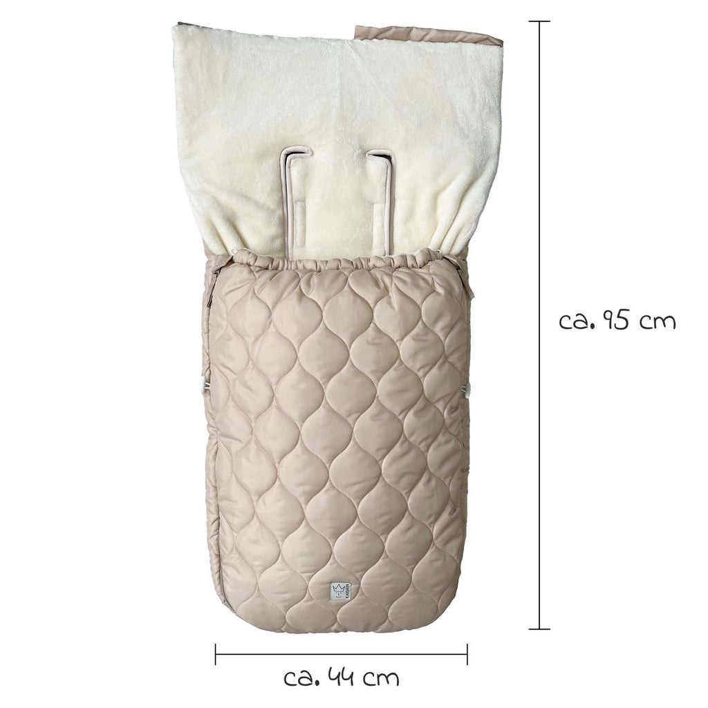 Vognpose Recy XL i 100 % resirkulert polyester sandkrem sideprofil