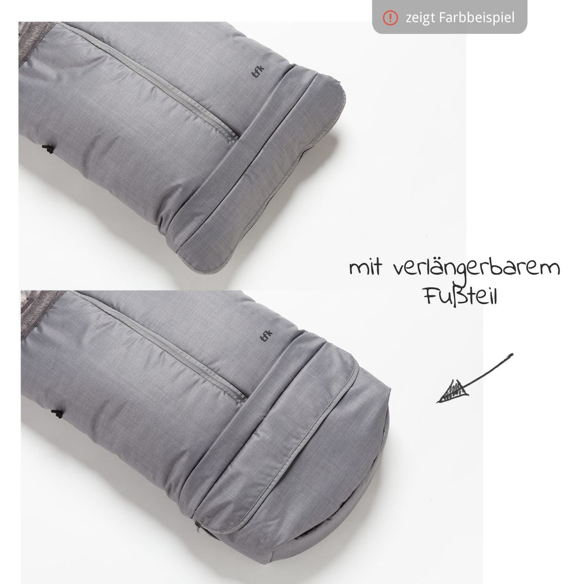 Vognpose i termofleece med forlengbar fotdel, Premium - TFK bakside