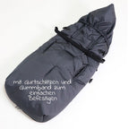 Bakside av vognpose i sherpafleece XL Too med avtakbar overdel