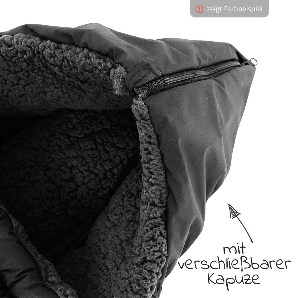 Detalj av sherpa-fôret i vognpose i sherpafleece XL Too