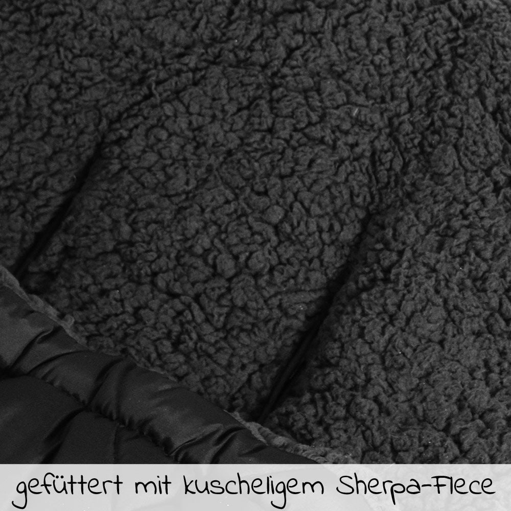 Montert vognpose i sherpafleece XL Too i barnevogn