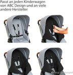 Vognpose vinter pine 95,5 x 48 cm - ABC Design montert på barnevogn