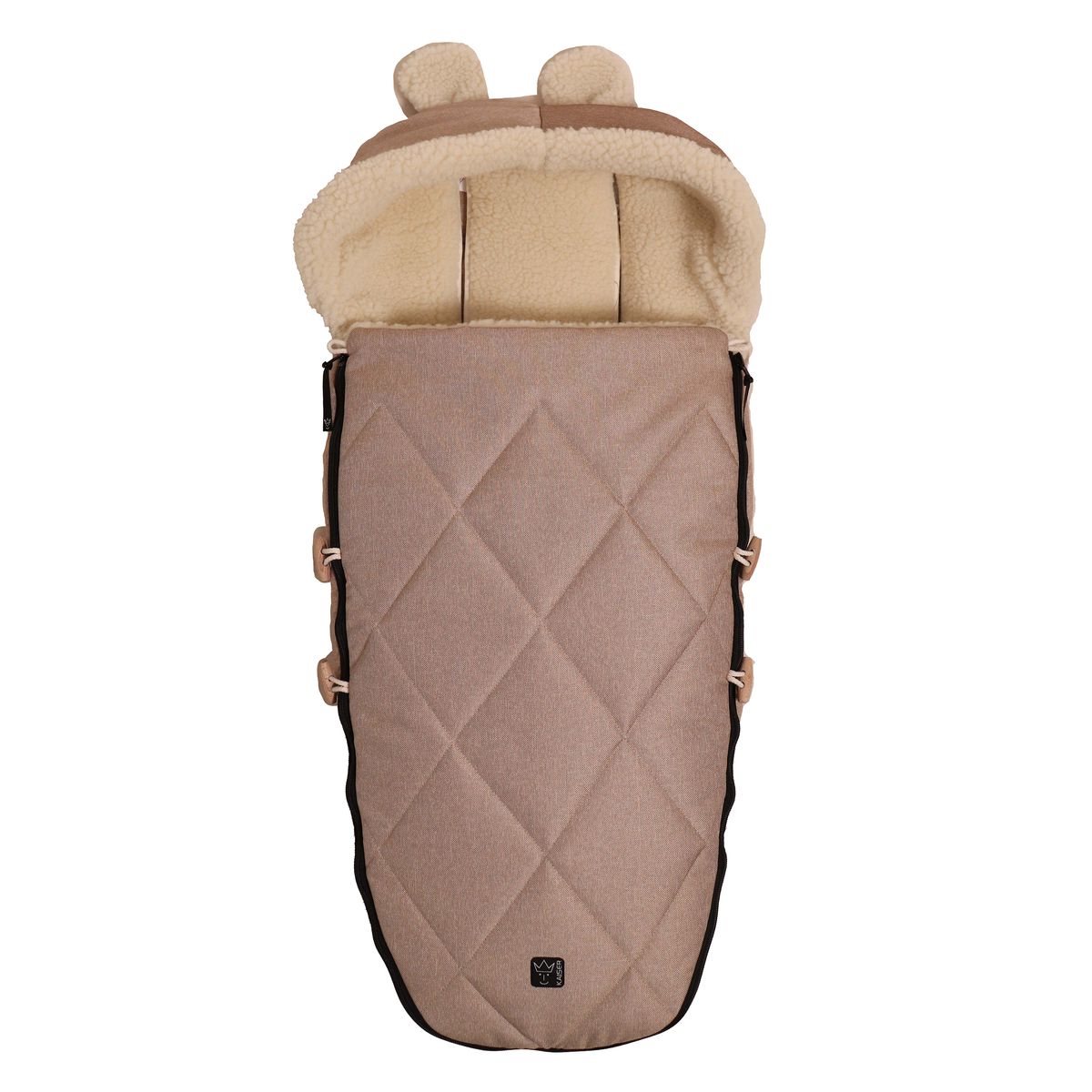 Vognpose XL Ears Wool med 100% saueull sand melange foran
