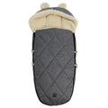 Vognpose XL Ears Wool i fleece med 100% saueull, antrasitt, forfra