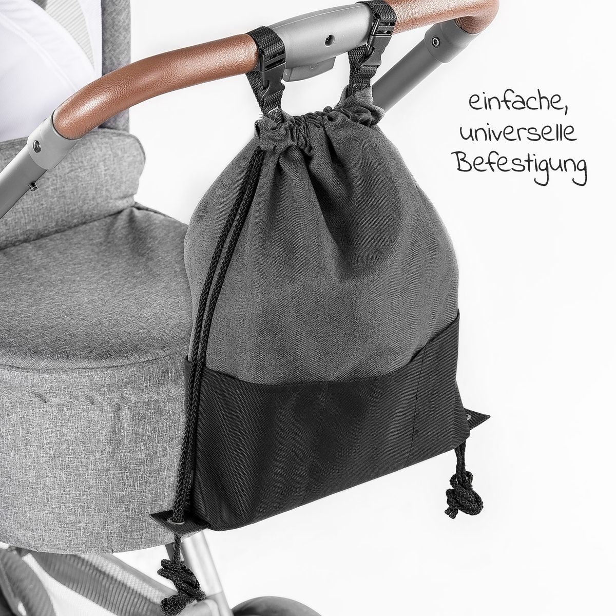 Vognveske med lommer og ryggsekkfunksjon 43x33 cm - Zamboo bakside med ryggsekkstropper