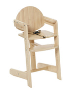 Bakside av Vokse-med-barnestol WOODY 2 i tre