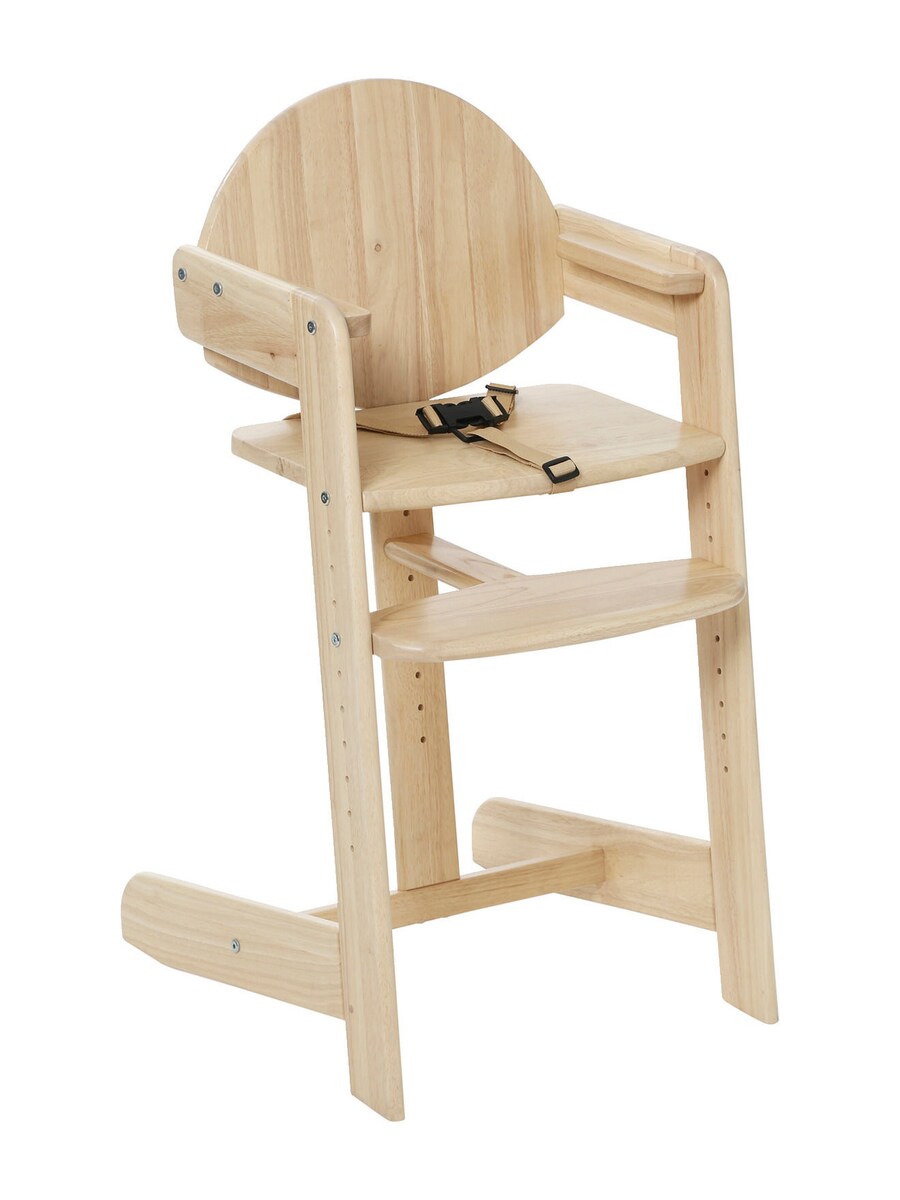 Bakside av Vokse-med-barnestol WOODY 2 i tre
