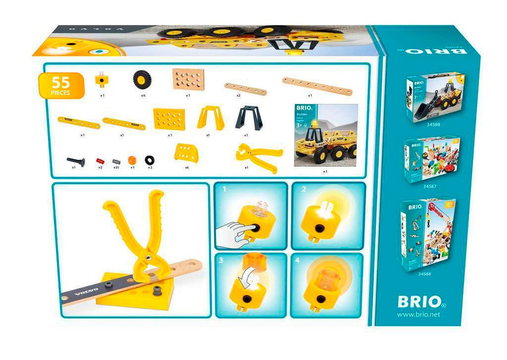 Volvo dumper byggesett fra 3 år - BRIO Builder detalj av hjul