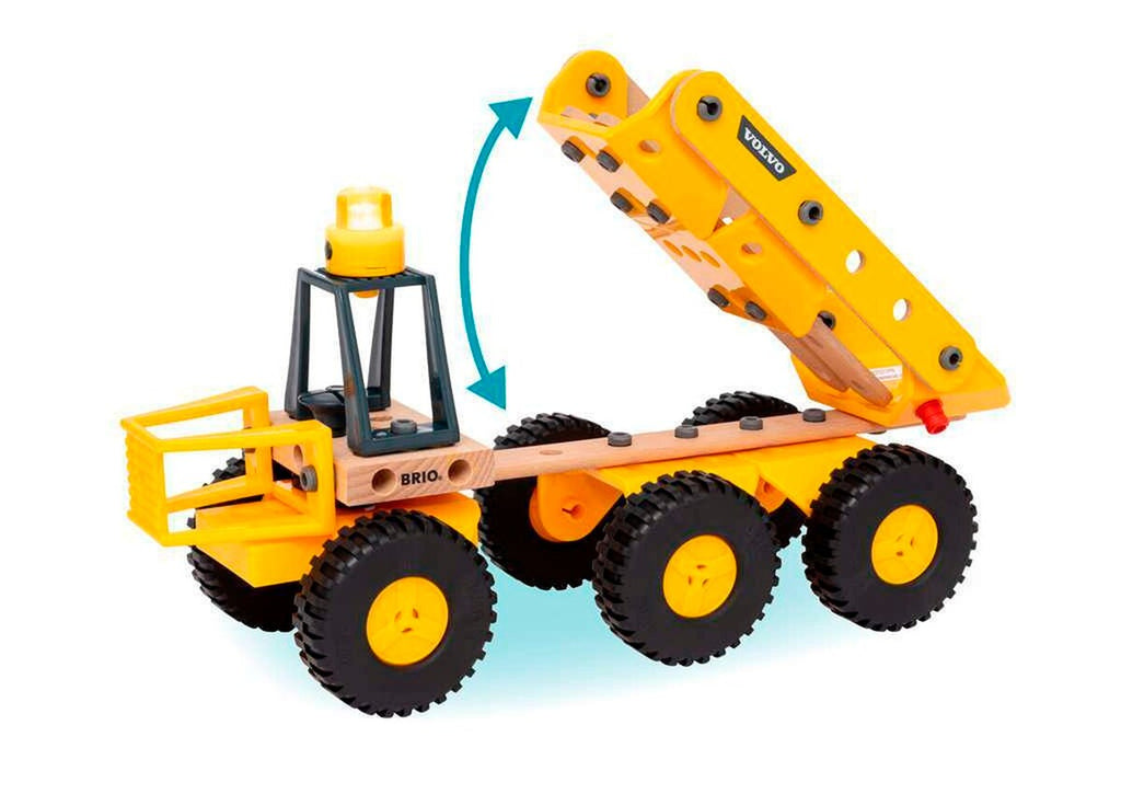 Volvo dumper byggesett fra 3 år - BRIO Builder nærbilde av varsellys
