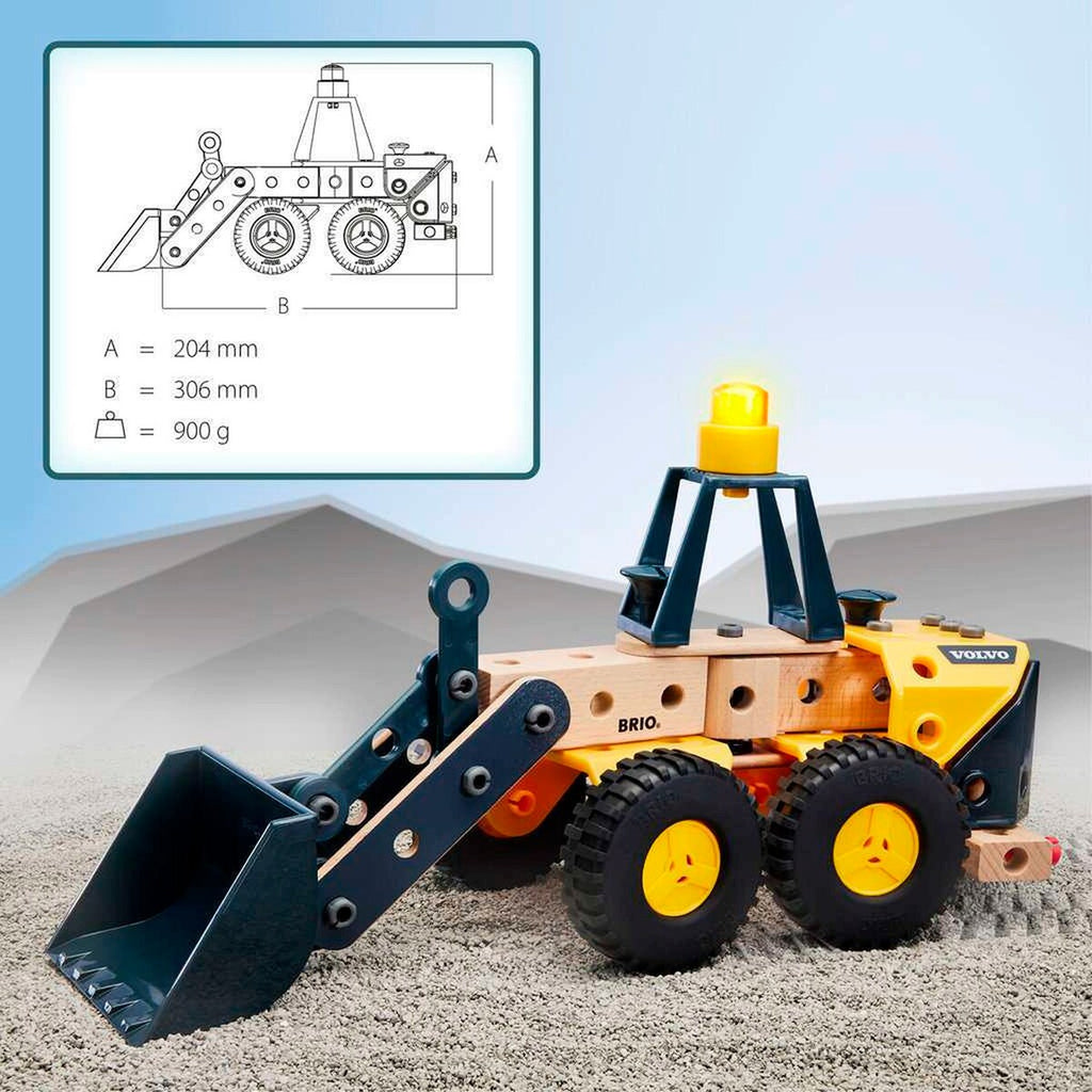 Volvo frontlaster byggesett deler spredt ut