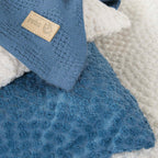 Vuggesett 2-delt 'Seashells' indigo putetrekk detalj