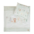 Vuggesett 2-delt Woodland Buddies 80x80 cm bomull forfra