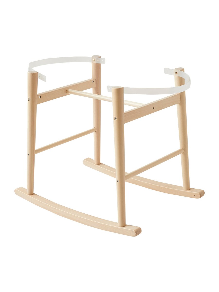 Vuggestativ i tre 77x49,5x58,5 cm fra fødsel sett bakfra