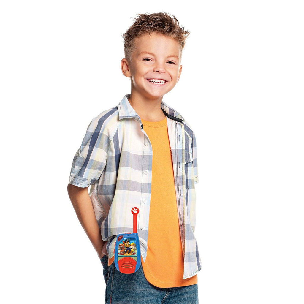 Detalj av lydknapper på Walkie talkie Paw Patrol