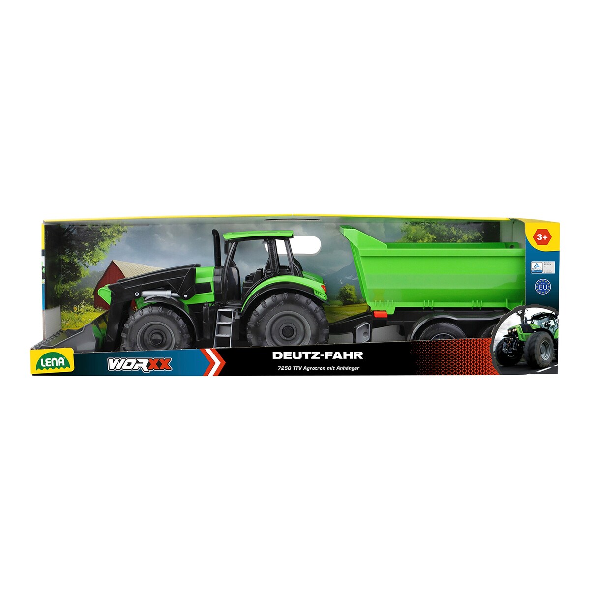 WORXX traktor Deutz-Fahr med tilhenger 74 cm montert i lek