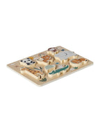 XL-puslespill JUNGEL i tre FSC® oversikt bakside med puslespillbiter