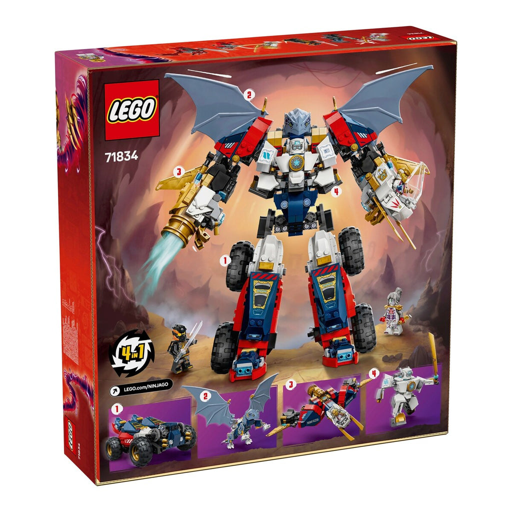 Nærbilde av LEGO® NINJAGO minifigur i Zanes Ultra-kombi-mech 71834